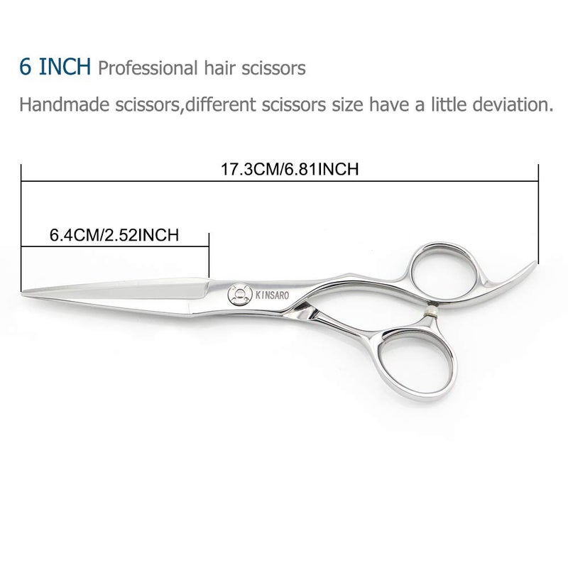 KINSARO 6" Hair Cutting Scissors to Cut Hair Cutting Shears Professional Haircut Hairdresser Scissors 440C KINSARO for Hairdresser Barber or Home Use - Image 2